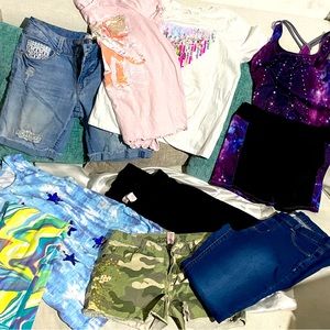 Girls size 14-16 9 piece clothes lot. SO and Justice